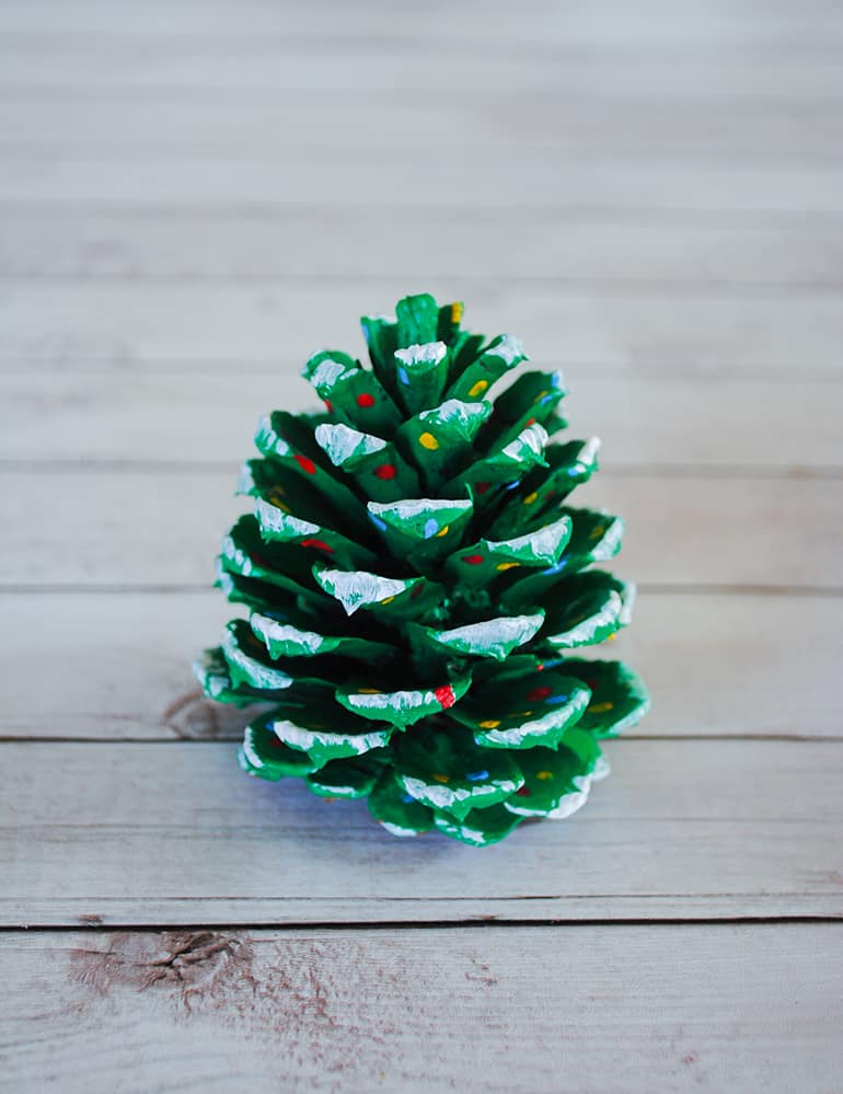 Super Easy Pinecone Christmas Tree Craft - DIY Christmas Tree Crafts