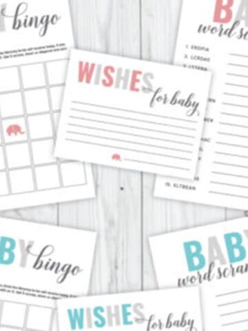 Free Printable Baby Shower Games - Volume 2 - New Designs!