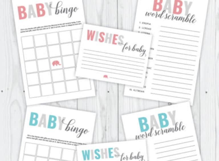 Free Printable Baby Shower Games - Volume 1