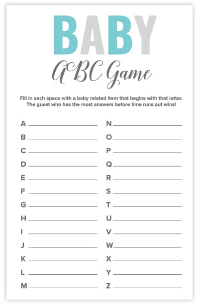 Free Printable Baby Shower Games Pjs And Paint Volume 1