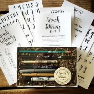 brush lettering kit - gift ideas for crafters