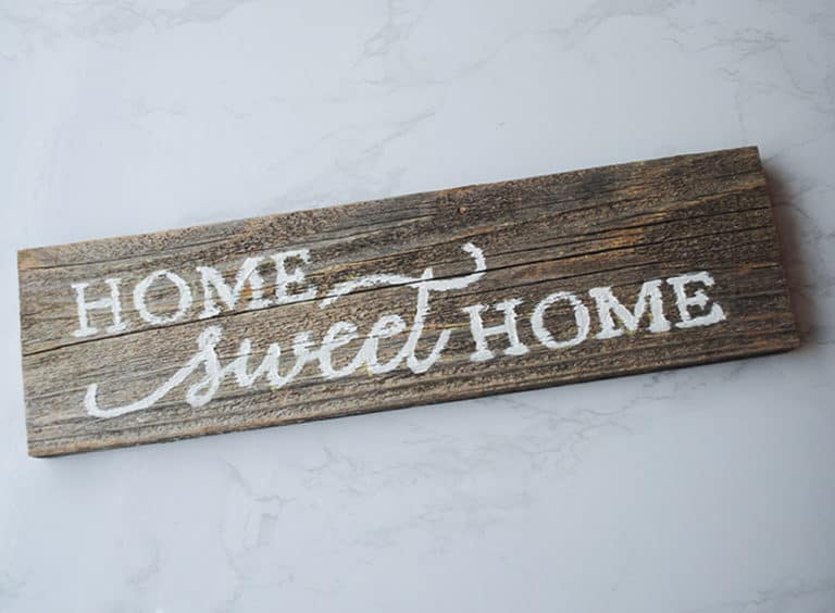 Rustic Handpainted Sign DIY - With Free Printable Stencil