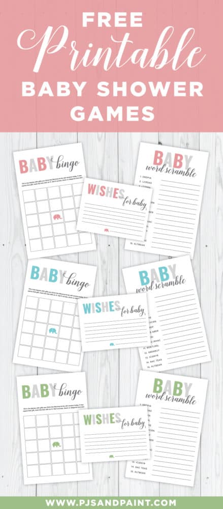 Free Printable Baby Shower Games Pjs And Paint Volume 1