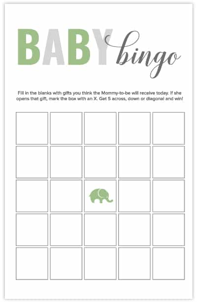 free printable baby shower games