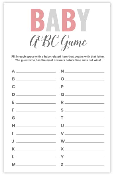 pink baby abc game