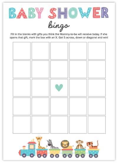 free printable baby shower games