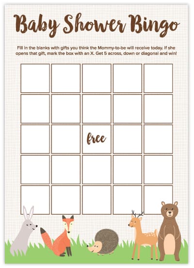 Free printable elephant baby shower games