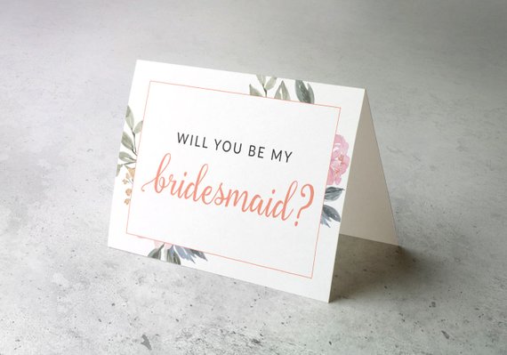 free bridesmaid cards