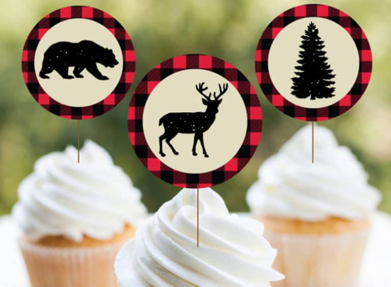 Free Printable Red Plaid Birthday Decorations