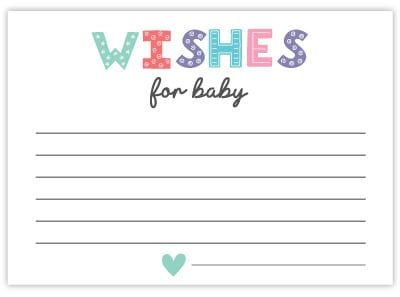 wishes for baby card