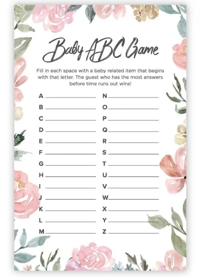 floral baby abc game