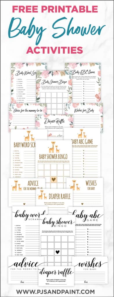 Elephant Baby Shower Bingo Free Printable