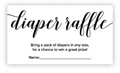 diaper raffle