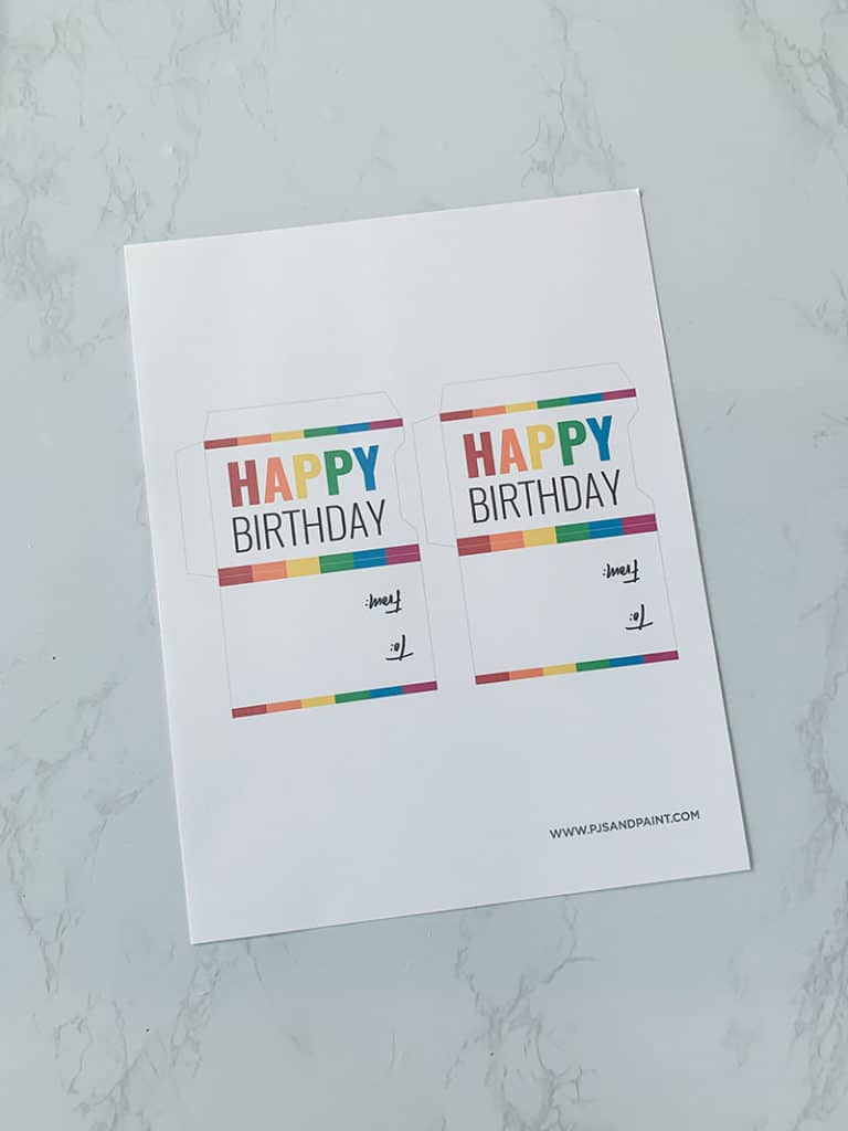 Free Printable Gift Card Holder | Happy Birthday | Instant Download