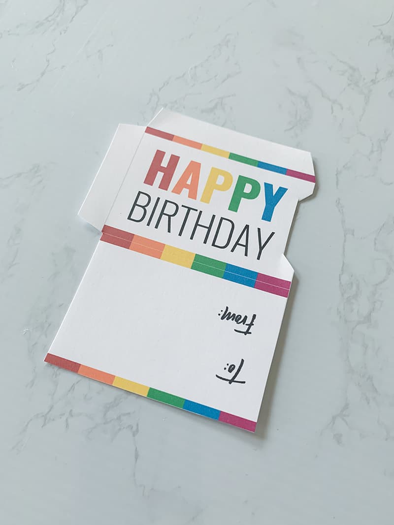 Free Printable Birthday Gift Card Holder