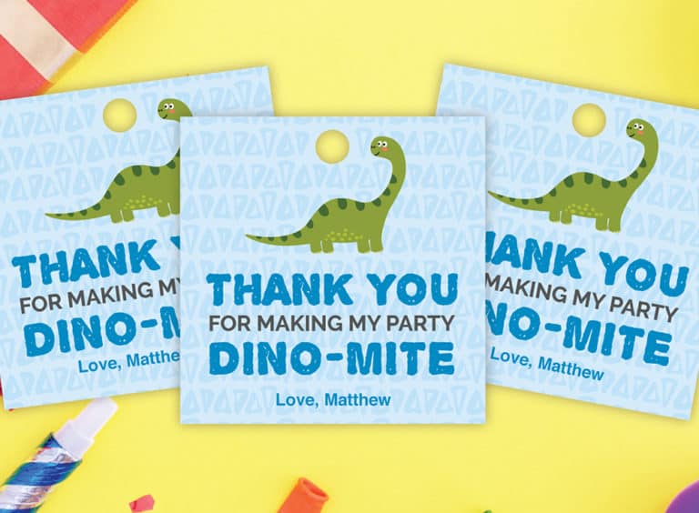 Free Printable Dinosaur Thank You Tags