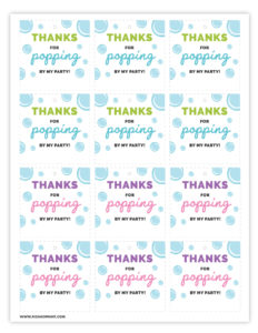Bubble Party Favors | Free Printable Bubble Labels