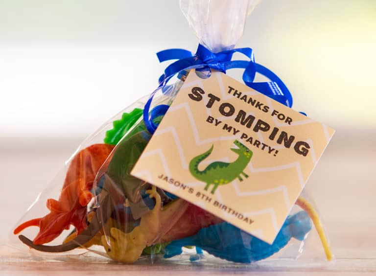 Dinosaur Party Tags  |  Free Printable Thank You Tags