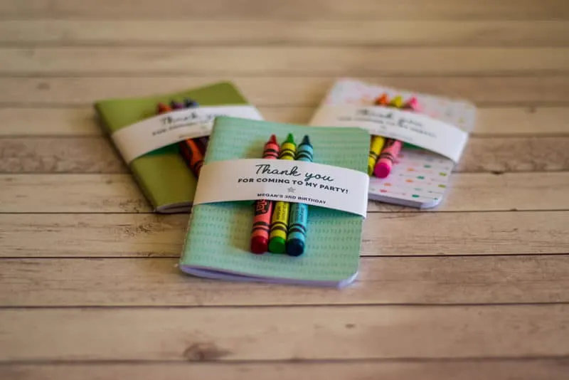 notebook party favor