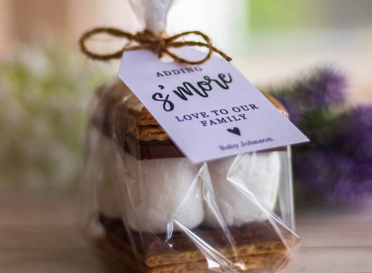 Baby Shower S'mores Favors - With Free Printable Tag