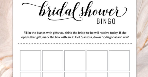 Free Printable Bridal Shower Games | Bridal Shower Bingo Cards