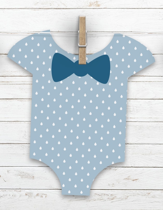 Free Printable Baby Shower Patterns | Onesie Template