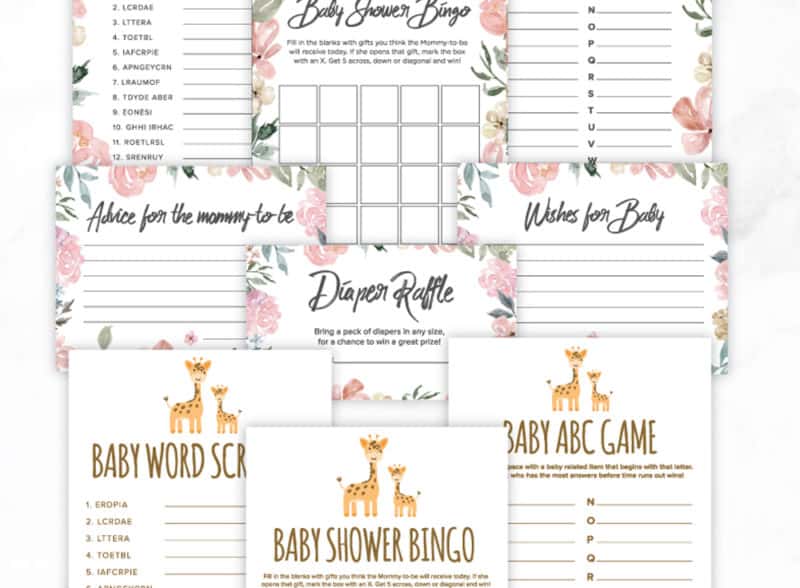 Free Printable Baby Animal Baby Shower Games - Play Party Plan