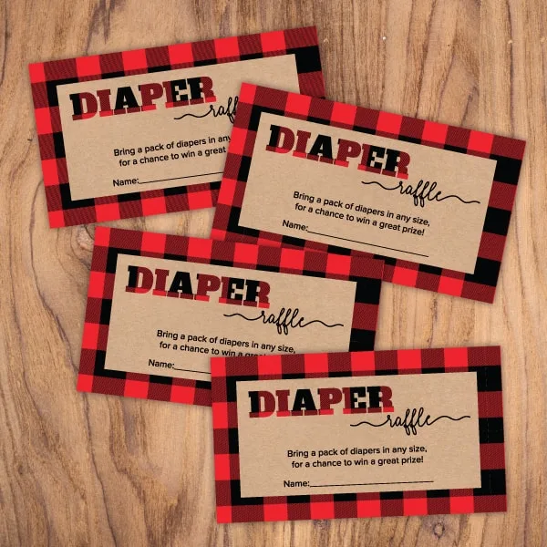 diaper raffle cards
