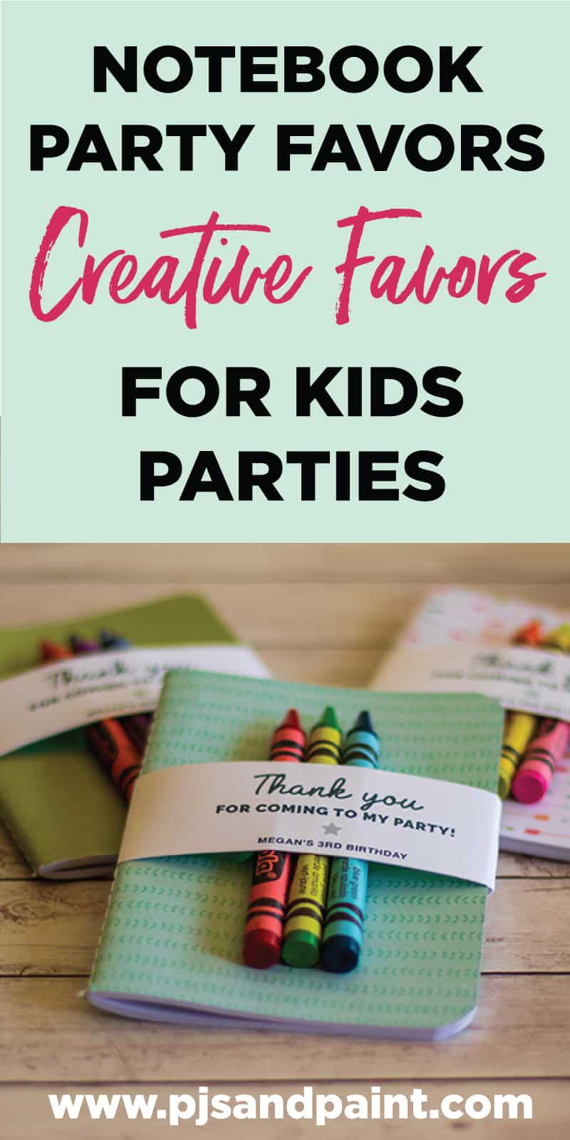Notebook Party Favor Creative Kids Party Favors Free Printable Favor