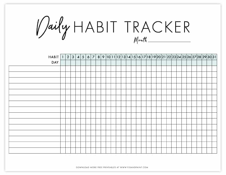 Habit Tracker Printable Daily Habits Planner Planner Etsy Bullet Hot Sex Picture 5506