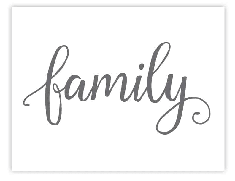 family sign