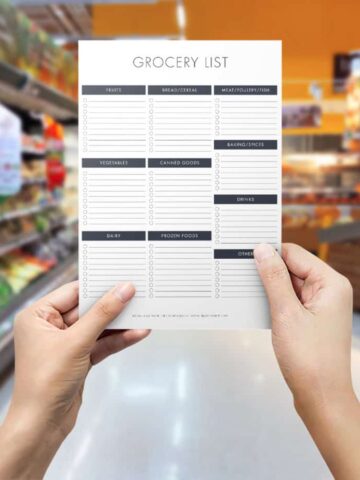 free printable grocery list Archives - Pjs and Paint