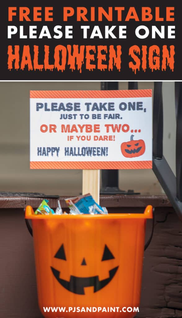 FREE Halloween Candy Bowl Printable Sign: Trick or Treat Yourself!