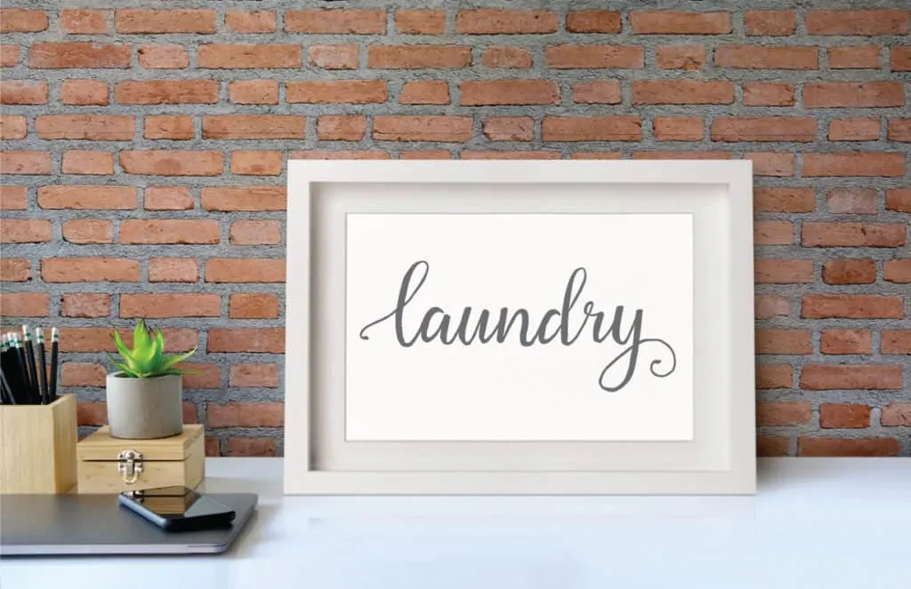 printable laundry sign