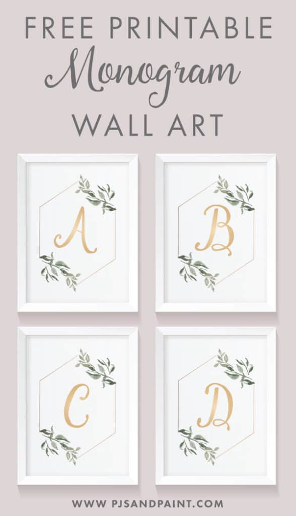 monogram wall art pinterest