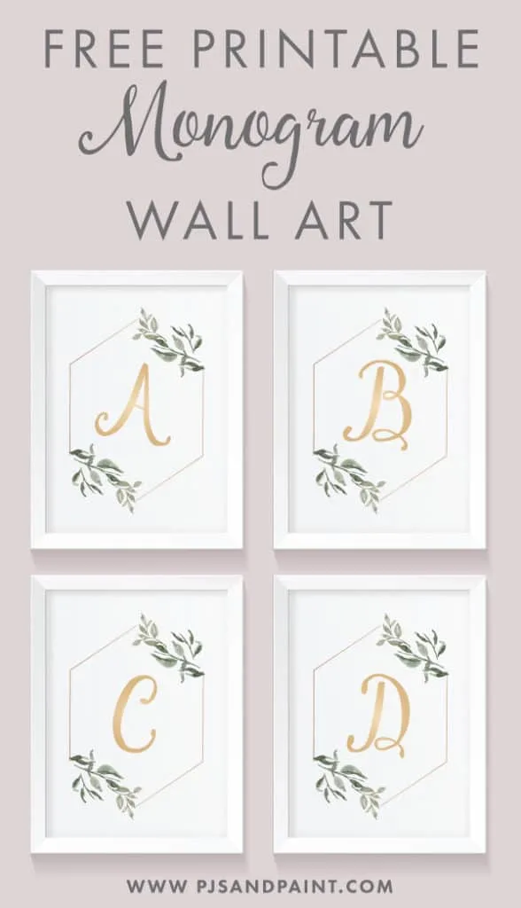 Monogram on sale wall decal