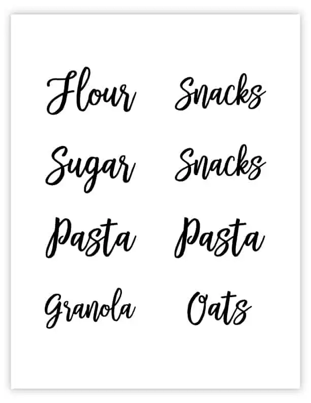 Free Printable Pantry Labels Labels for Food Storage Containers