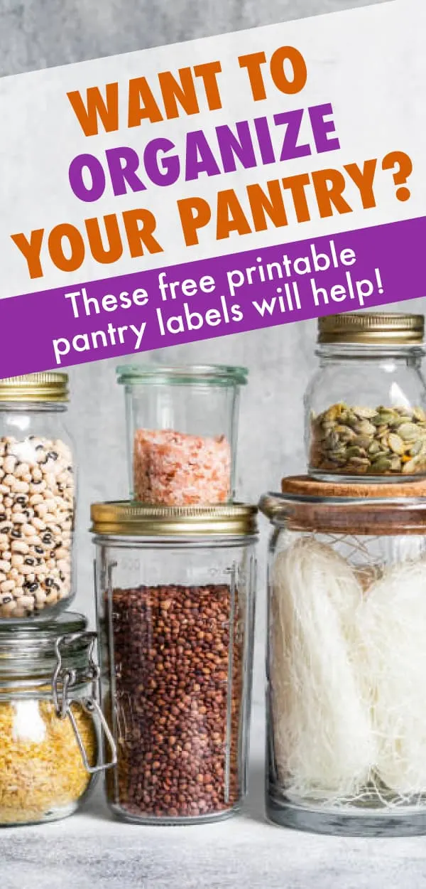 Organize Your Pantry with Glass Jars and Contact Paper (plus free  printable!)