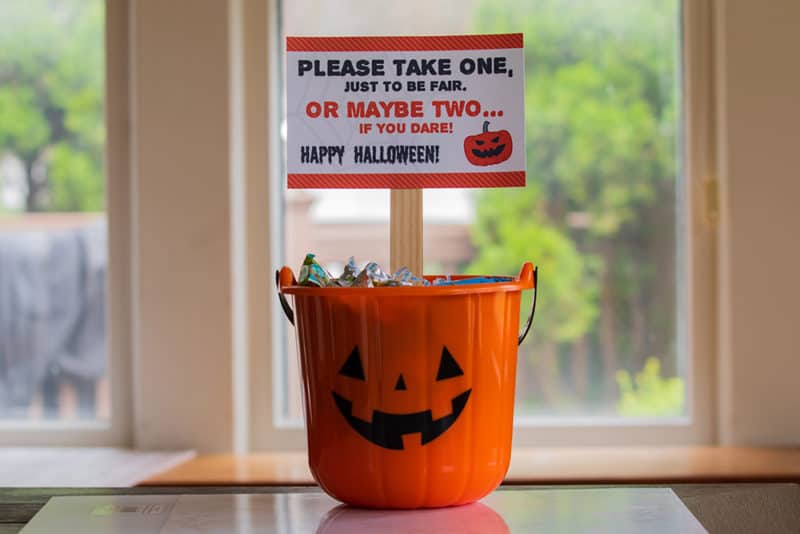 Free Printable Please Take One Halloween Sign Instant Download