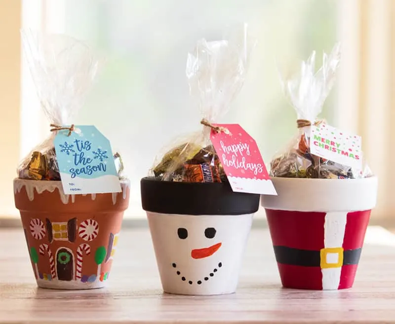 snowmen flower pot crafts