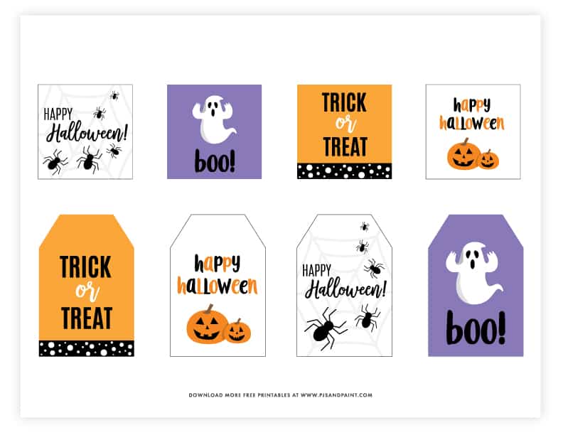 INSTANT DOWNLOAD Goodie Bag Printable Halloween Treat Gift Tag Favor INSTANT DOWNLOAD Goodie Bag Printable Halloween Treat Gift Tag Favor