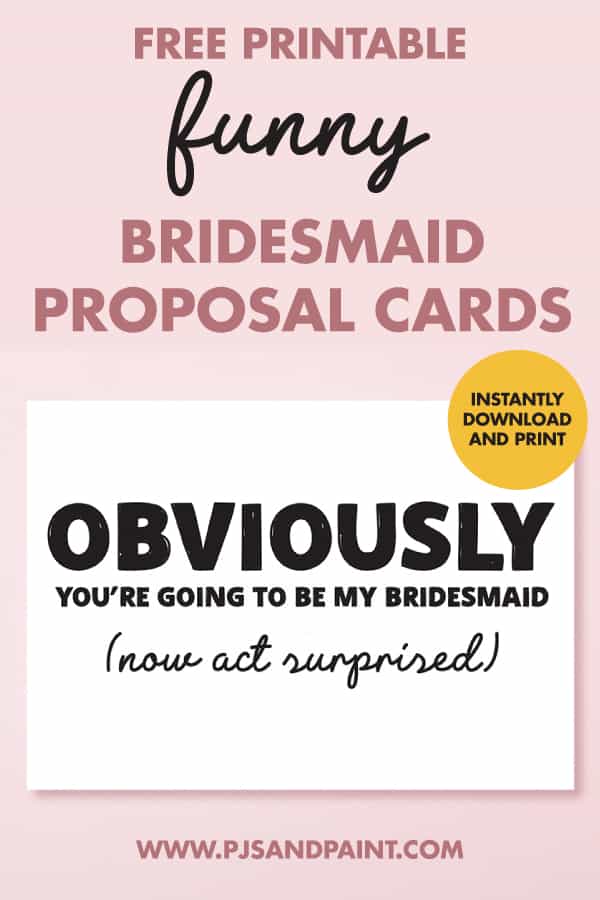 Funny Bridesmaid Proposal Printable Printable World Holiday