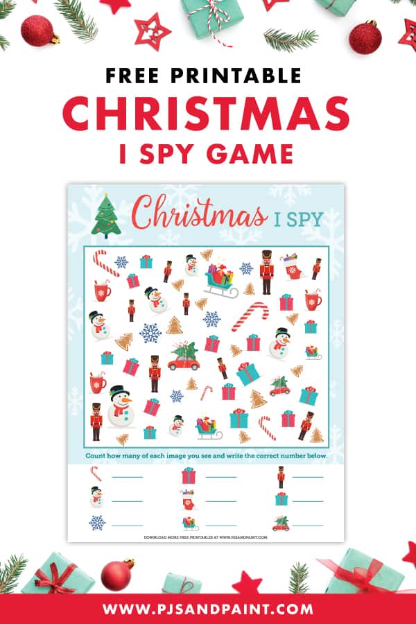 free printable christmas i spy pinterest