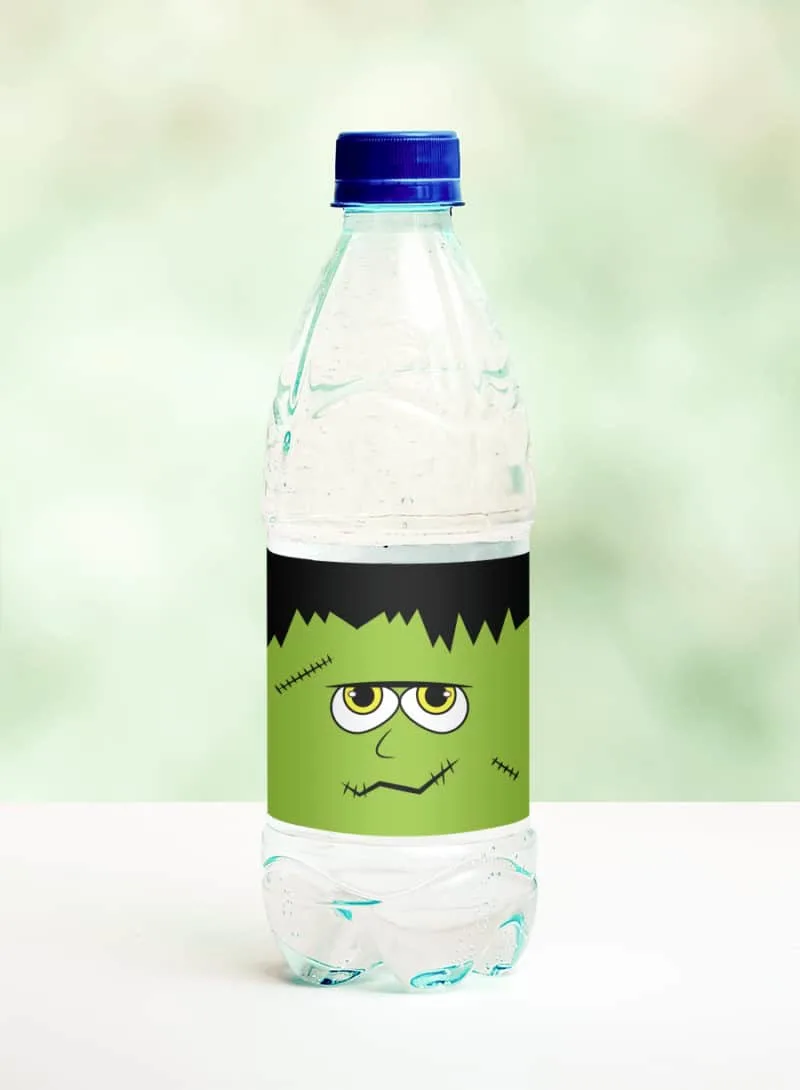 Halloween Water Bottle Labels  Instant Downlod, Free Printable With Regard To Free Water Bottle Label Template Word