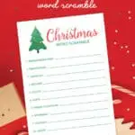 free printable christmas word scramble pinterest