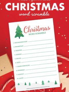 free printable christmas word scramble pinterest