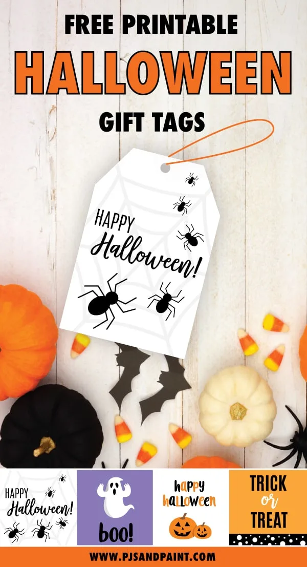 Ghost Halloween Treat Bag Gift Tag - Halloween Favor Tags for Goodie Bag