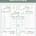 free printable owl baby shower activities
