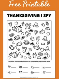 free printable thanksgiving i spy pinterest
