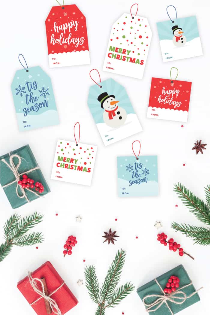 Free Printable Holiday Gift Tags